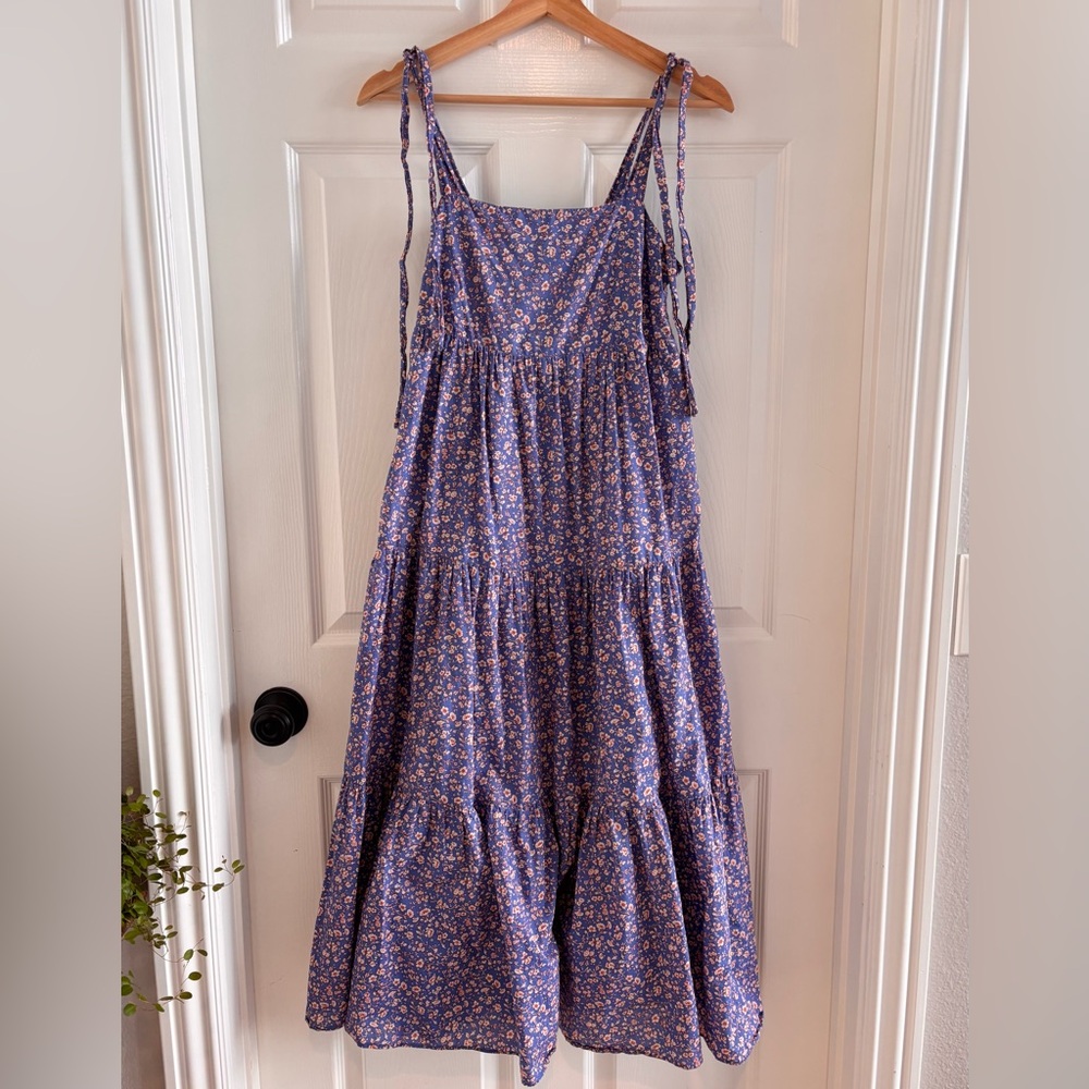 Madewell Floral Tie-Shoulder Dress